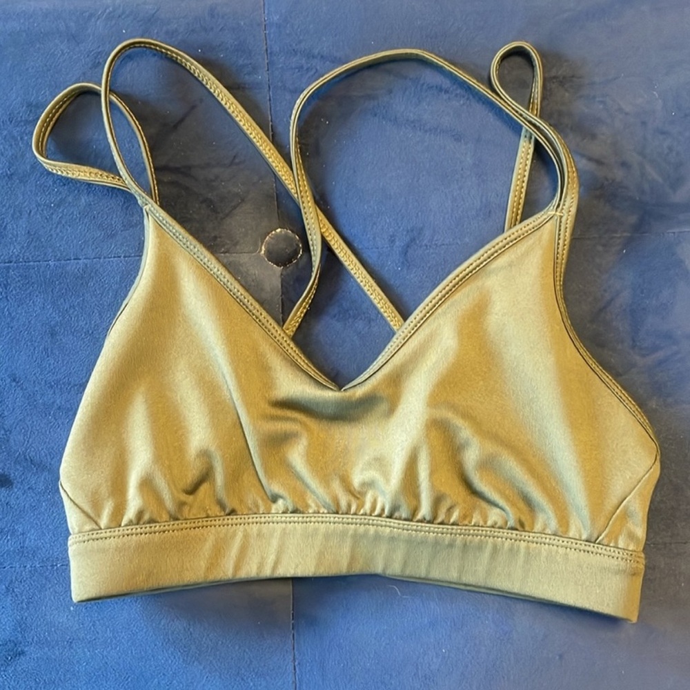 Olive Green Strappy Bralette